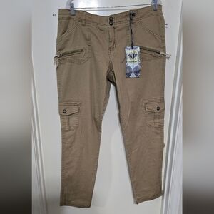 #922 Blue Epic Women's  Tan Cargo Pants